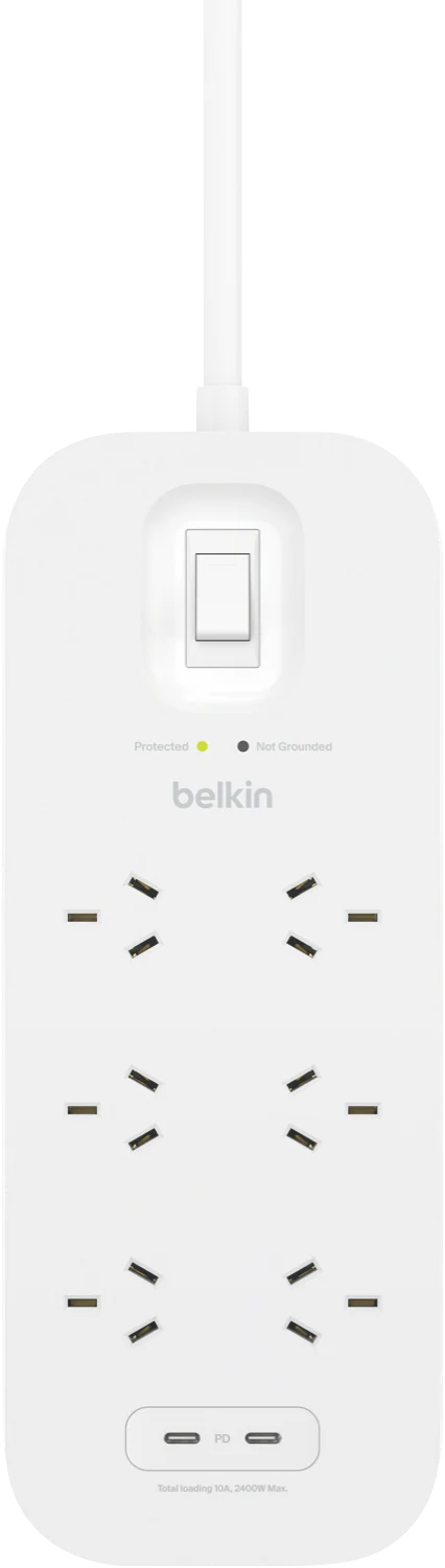 Belkin SurgePro 6-Outlet Surge Protector with Dual USB-C