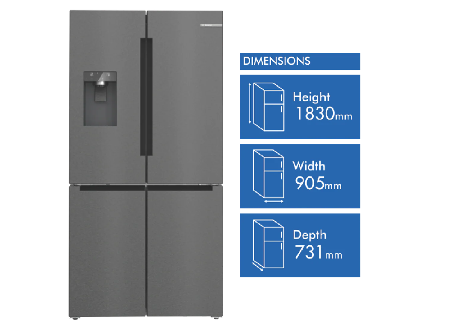 Bosch 574L Quad Door Refrigerator