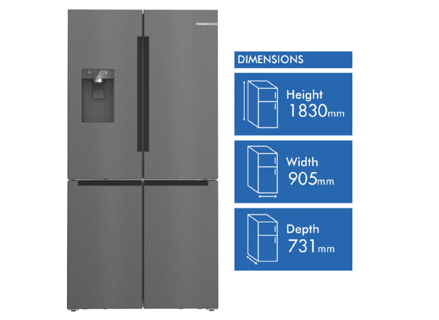 Bosch 574L Quad Door Refrigerator