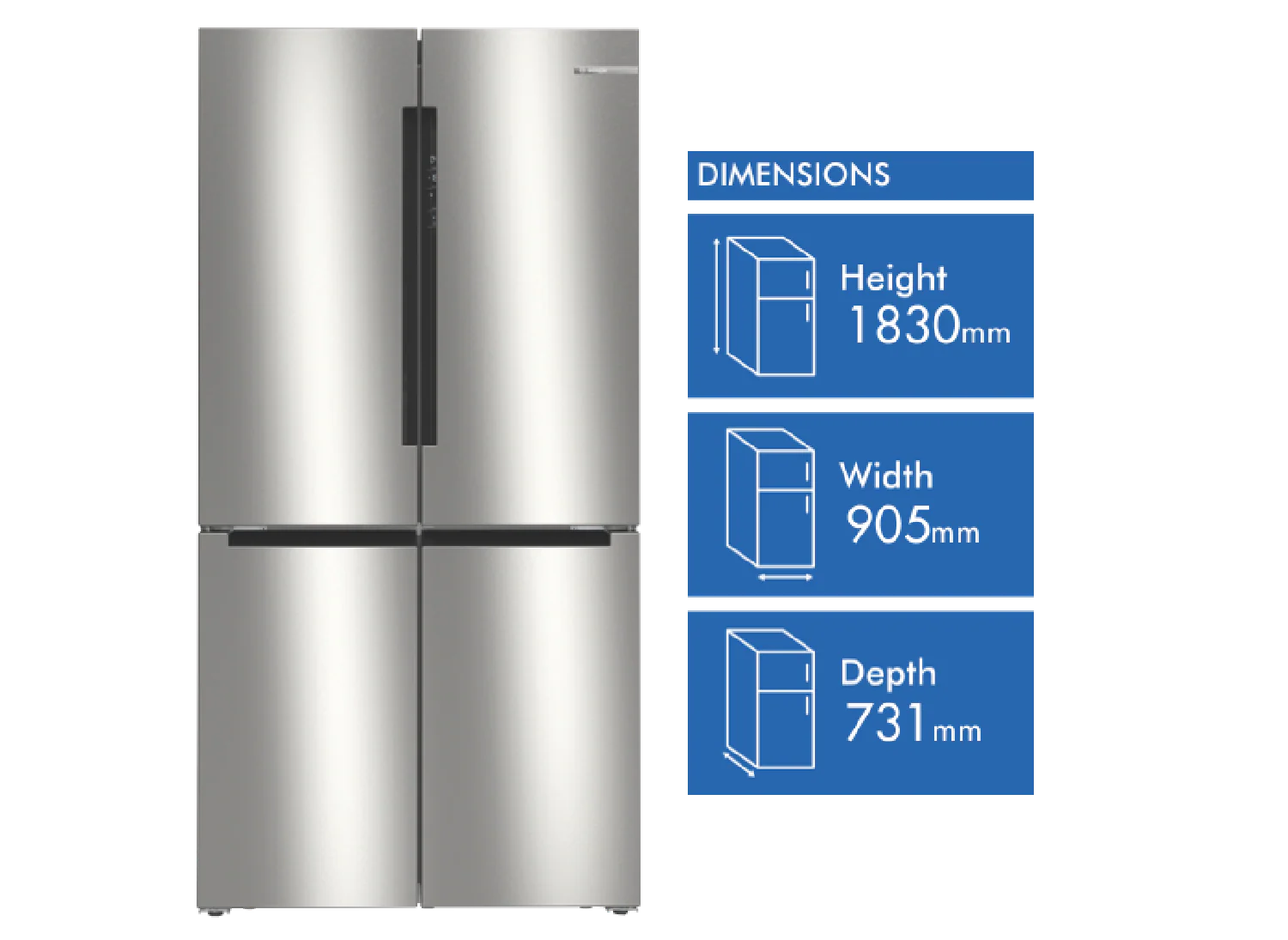 Bosch 605L Quad Door Refrigerator