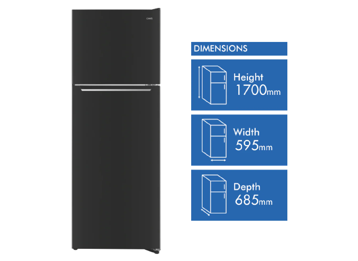 CHiQ 348L Top Mount Refrigerator