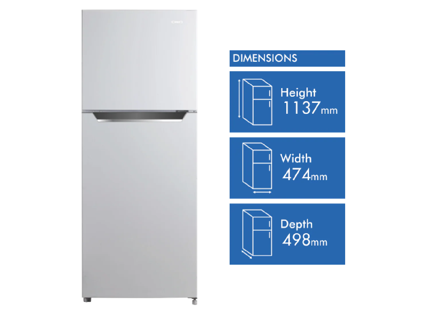 CHiQ 118L Top Mount Refrigerator