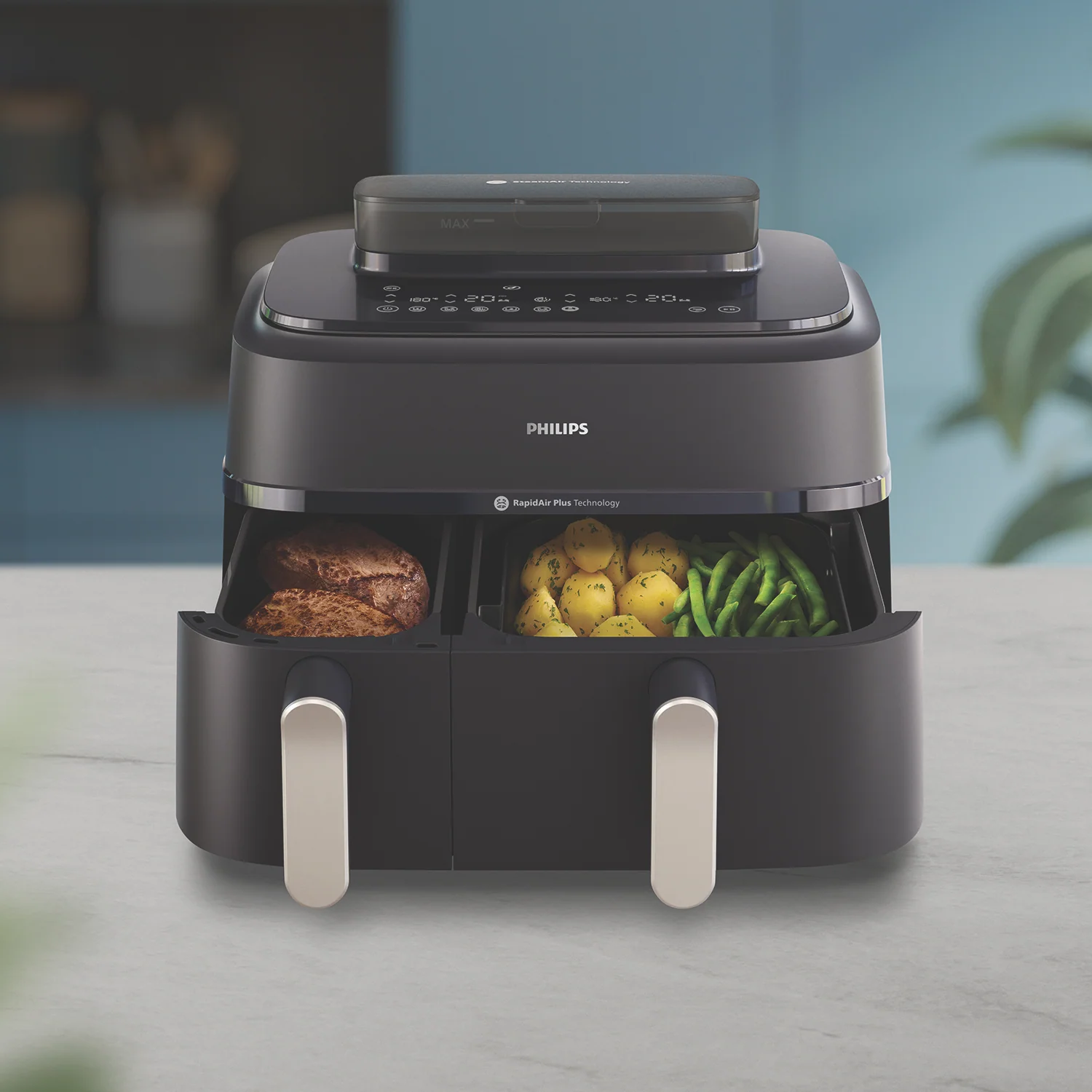 2647-philips-5000-series-9-litre-xxl-dual-basket-steam-airfryer-black-11.webp Philips 5000 Series 9 Litre XXL Dual Basket Steam Airfryer Black