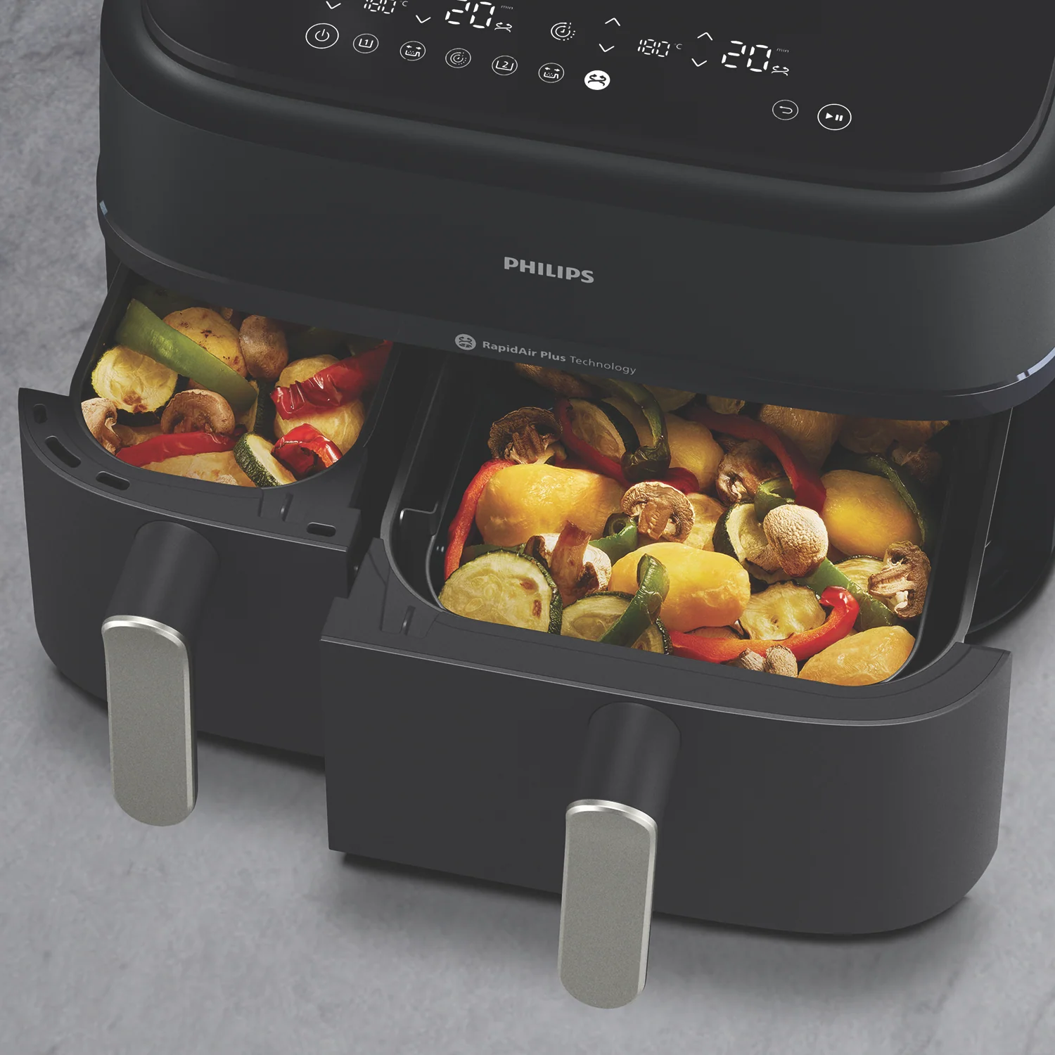 2647-philips-5000-series-9-litre-xxl-dual-basket-steam-airfryer-black-18.webp Philips 5000 Series 9 Litre XXL Dual Basket Steam Airfryer Black