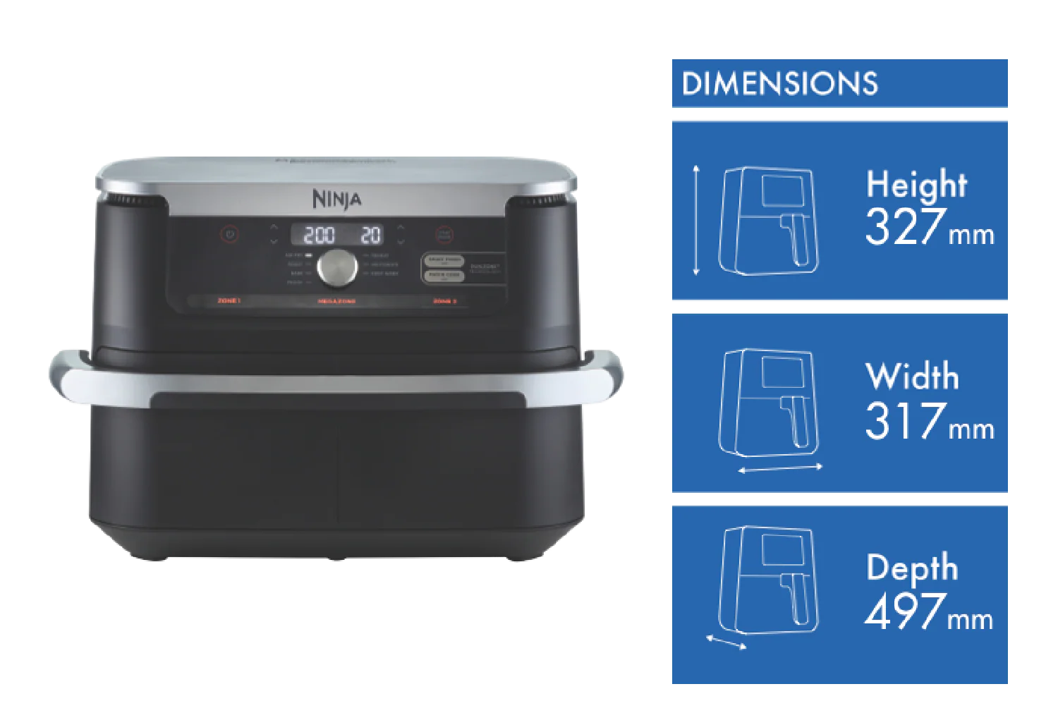2679-ninja-xxxl-flexi-drawer-air-fryer-silver-black-2.webp Ninja XXXL Flexi Drawer Air Fryer Silver Black