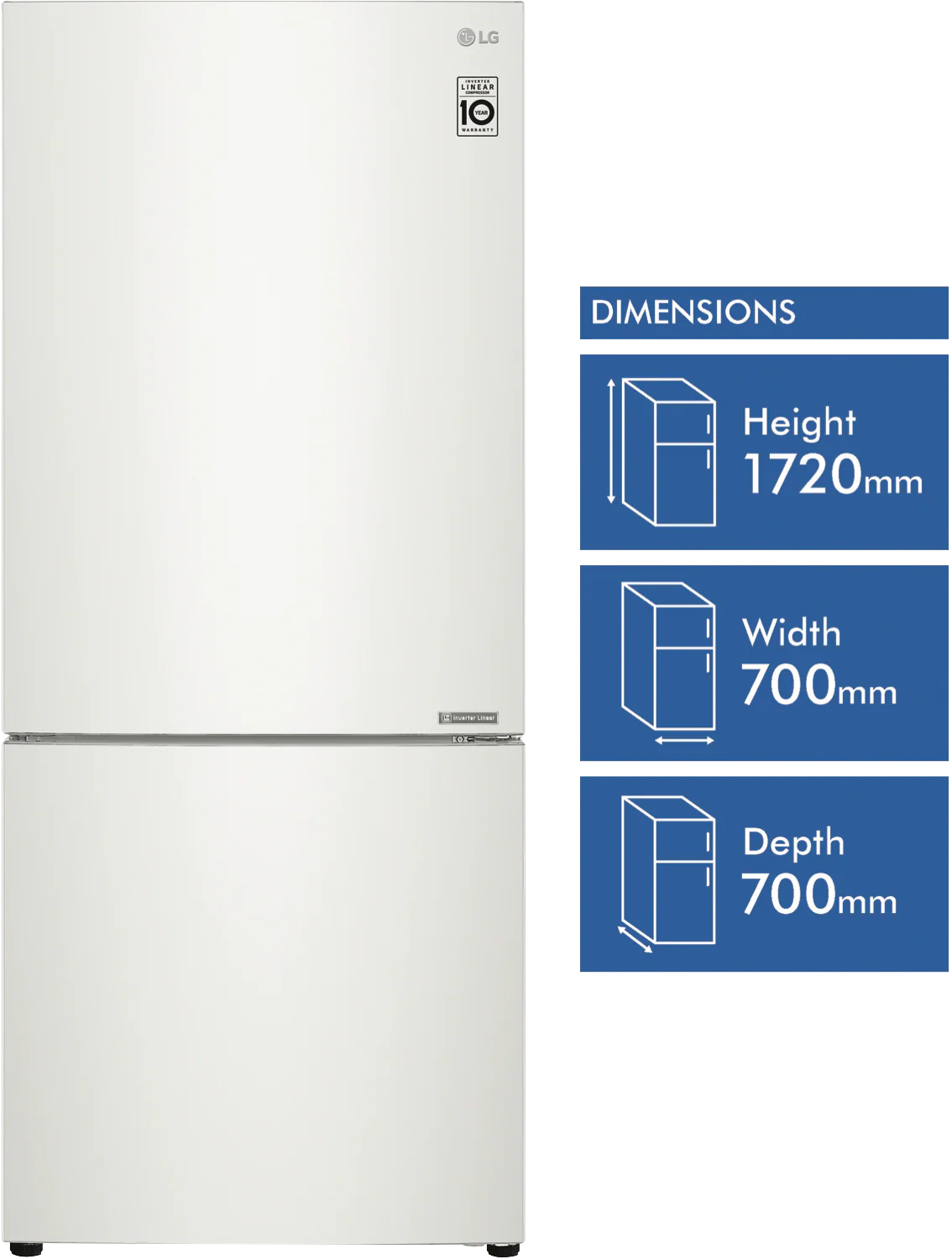 LG 420L Bottom Mount Refrigerator
