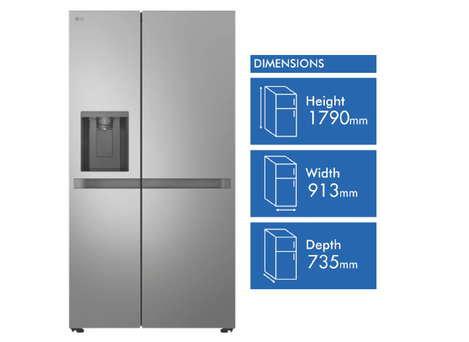 LG 641L Side By Side Refrigerator
