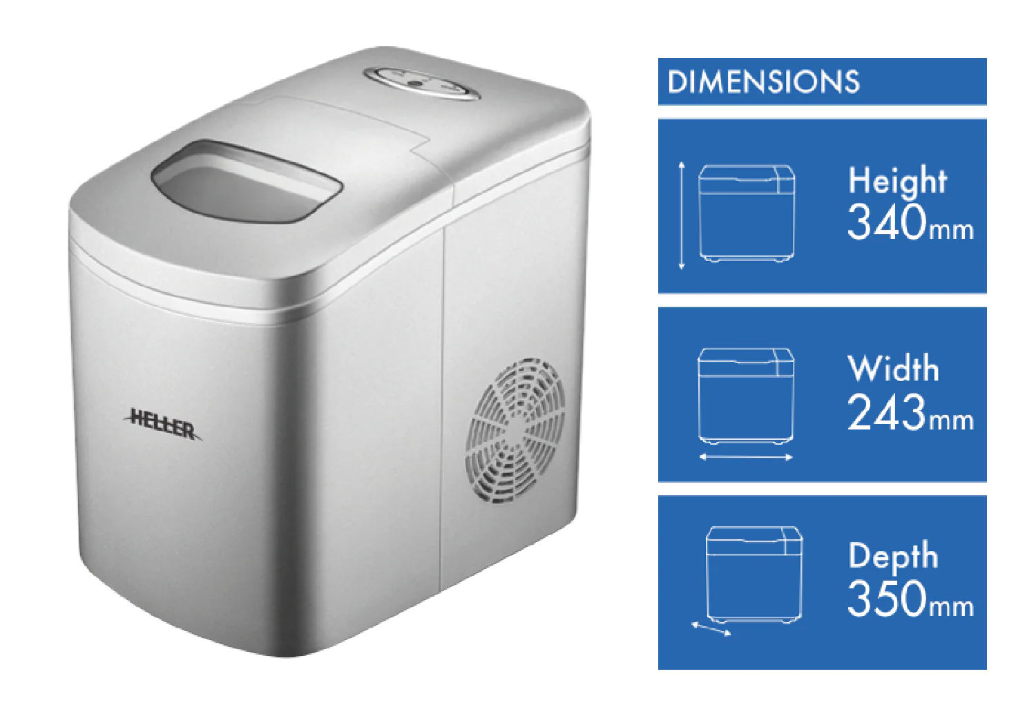 Heller Silver Electronic Ice Maker
