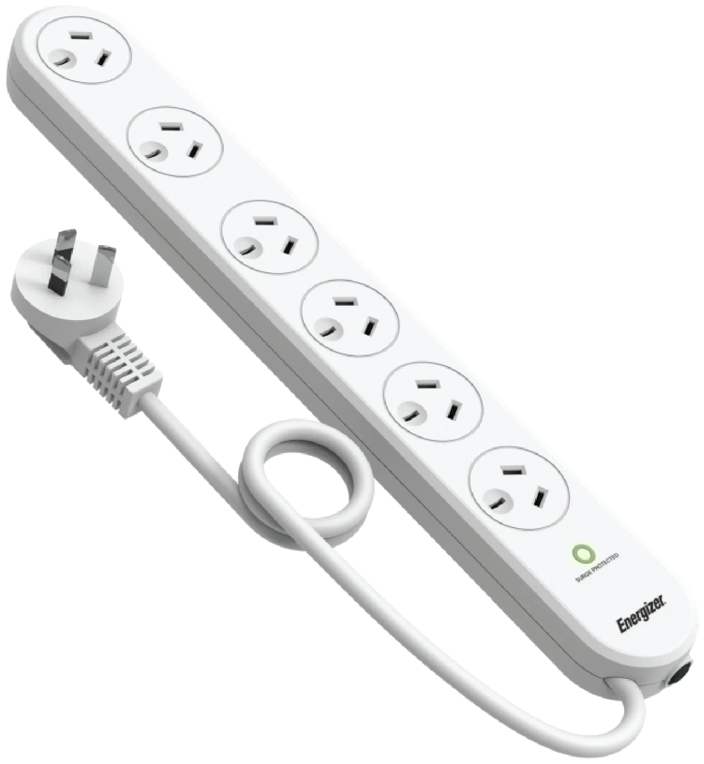 Energizer 6 Outlet Power Board with Surge Protection